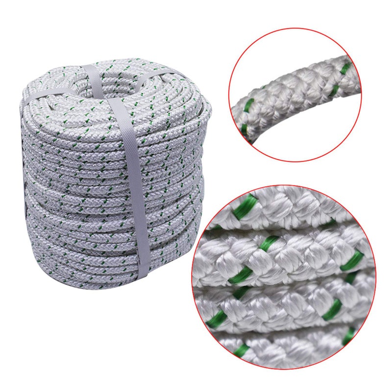TINVHY 3/8 Inch x 100 Feet 4800Lbs Double Braid Polyester Rope Breaking Strength Strong Pulling Rope - Image 2